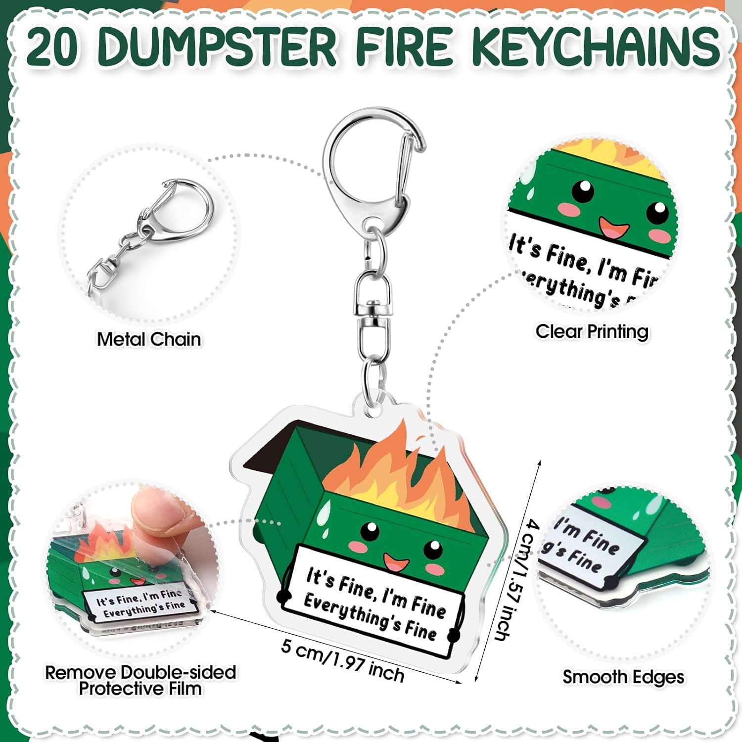 Wholesale Creative Trash Can Ballpoint Pen Acrylic Keychain